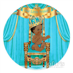 Kreis Cyan Unser Wenig Prinz Babydusche Hintergrund