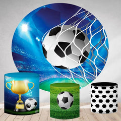 Kreis Fußball Ziele Runden Glücklich Geburtstag Hintergrund