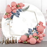 Kreis Geometrie Und Blätter Glücklich Geburtstag Hintergrund