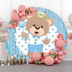 Kreis Funkeln Blau Tragen Babydusche Party Hintergrund