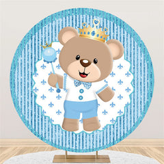 Kreis Funkeln Blau Tragen Babydusche Party Hintergrund