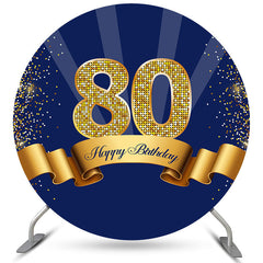 Kreis Funkeln königlich Blau Glücklich 80 Geburtstag Hintergrund