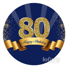 Kreis Funkeln königlich Blau Glücklich 80 Geburtstag Hintergrund