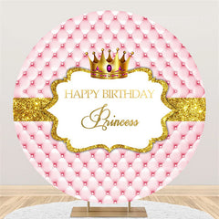 Kreis Gold Funkeln Glücklich Geburtstag Prinzessin Hintergrund