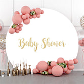 Kreis Gold Funkeln Rein Weiß Babydusche Hintergrund