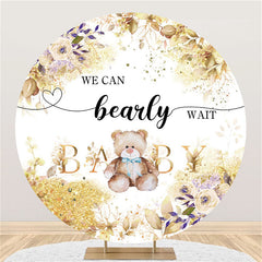 Kreis Gold Funkeln Gelb Blume Babydusche Hintergrund