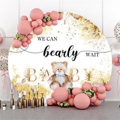 Kreis Gold Funkeln Gelb Blume Babydusche Hintergrund
