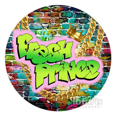 Kreis Graffiti Ziegel Frisch Prinz Babydusche Hintergrund