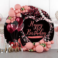 Kreis Hoch Absätze Ballon Rot Thema Geburtstag Hintergrund