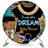 Kreis Hüfte Hop Graffiti Wand A Traum Baby Dusche Hintergrund