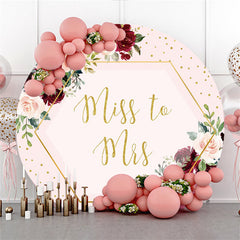 Kreis Herr Zu Frau Rot Blume Hochzeit Hintergrund Für Party