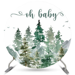 Kreis Oh Baby Dschungel Wald Baby Dusche Hintergründe