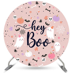 Kreis Rosa Hey Buh Halloween Babydusche Hintergrund