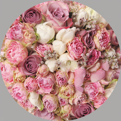 Kreis Rosa Rosen Wand Glücklich Valentinsgrüße Hintergrund Bausatz