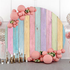 Kreis Regenbogen Farbe Hölzern Glücklich Geburtstag Hintergrund