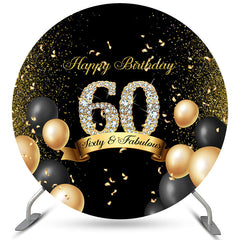 Klassisch Ballon Glücklich 60 Geburtstag Runden Hintergrund