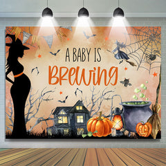Spinnennetz Kürbis Halloween Brauen Babydusche Hintergrund