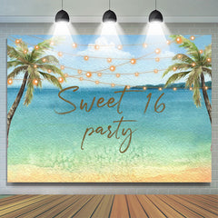 Coconet Baum Sommer Strand Süss 16 Geburtstag Hintergrund