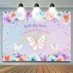 Farbe Rose Schmetterling lila Regenbogen Geburtstag Hintergrund