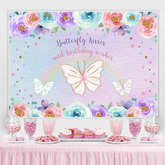 Farbe Rose Schmetterling lila Regenbogen Geburtstag Hintergrund