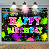 Farbig Und Graffiti Glücklich Geburtstag Bcakdrop Für Party