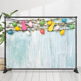 Farbig Ei Dekorationen Malen Wand Ostern Hintergrund