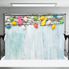 Farbig Ei Dekorationen Malen Wand Ostern Hintergrund