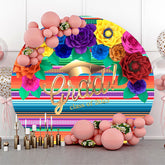 Farbig Streifen Grad Runden Hintergrund Für Party Dekoration