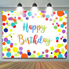Bunt Und Hell Punkte Thema Glücklich Geburtstag Hintergrund