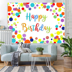 Bunt Und Hell Punkte Thema Glücklich Geburtstag Hintergrund