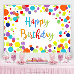 Bunt Und Hell Punkte Thema Glücklich Geburtstag Hintergrund