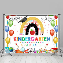 Bunt Luftballons Kindergarten Hintergrund Für Dekoration