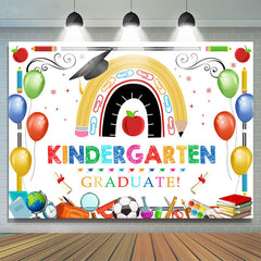 Bunt Luftballons Kindergarten Hintergrund Für Dekoration