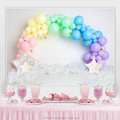 Bunt Ballon Gold Stern Weiss Geburtstag Hintergrund