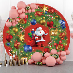 Bunt Weihnachten Bälle Runden Rot Weihnachten Tag Hintergrund