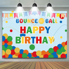 Bunt Niedlich Punkte Und Flaggen Glücklich Geburtstag Hintergrund