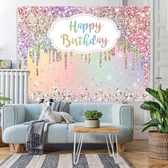 Bunt Diamanten Funkeln Bokeh Hintergrund Für Geburtstag