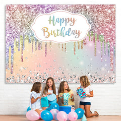 Bunt Diamanten Funkeln Bokeh Hintergrund Für Geburtstag