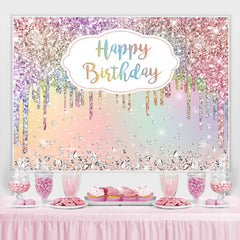 Bunt Diamanten Funkeln Bokeh Hintergrund Für Geburtstag
