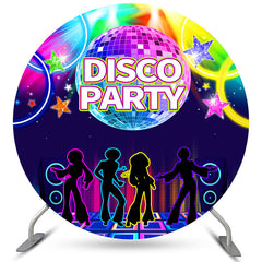 Bunt Disko Party Kreis Hintergrund Für Tanzen Nacht