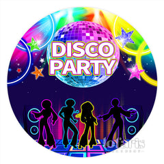 Bunt Disko Party Kreis Hintergrund Für Tanzen Nacht