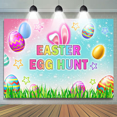 Bunt Ester Ei Jagd Glücklich Urlaub Hintergrund