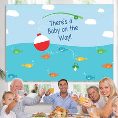 Bunt Fisch Junge Erste Geburtstag Foto-Shooting Hintergrund