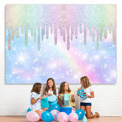 Bunt Funkeln Bokeh Regenbogen Szene Geburtstag Hintergrund