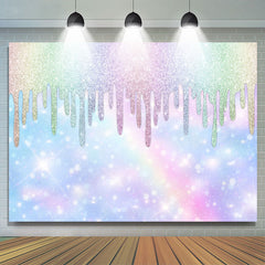Bunt Funkeln Bokeh Regenbogen Szene Geburtstag Hintergrund