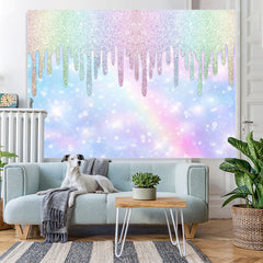 Bunt Funkeln Bokeh Regenbogen Szene Geburtstag Hintergrund