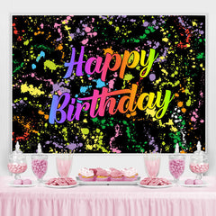 Bunt Graffiti Basierend An Schwarz Glücklich Geburtstag Hintergrund