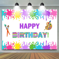 Bunt Graffiti Malen Glücklich Geburtstag Hintergrund