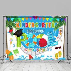 Bunt Kindergarten Grad Schwimmbad Party Bash Hintergrund