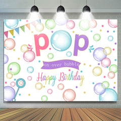 Bunt Pop An Über Blase Glücklich Geburtstag Hintergrund